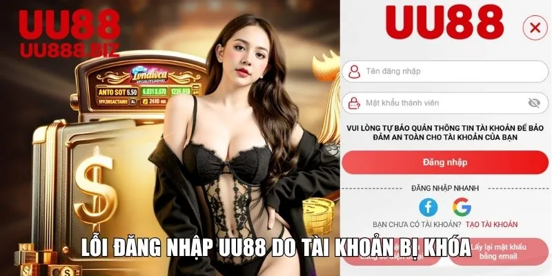 Lỗi đăng nhập UU88 do tài khoản bị khóa