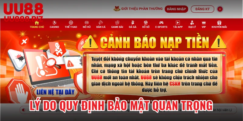 Lý do quy định bảo mật quan trọng