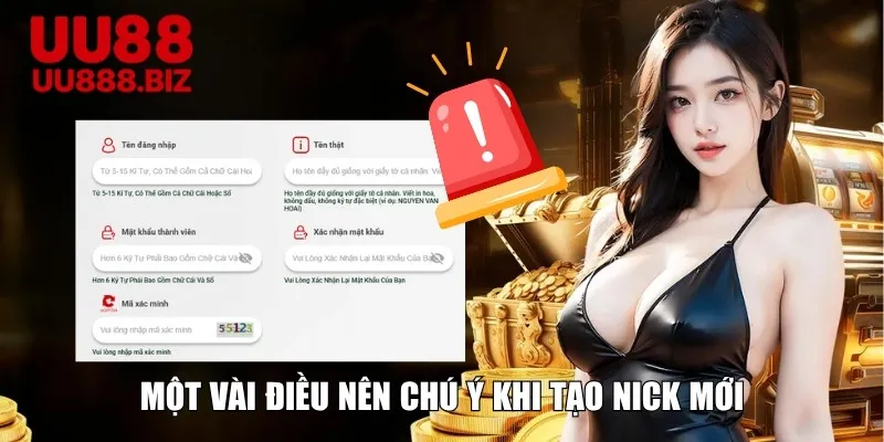 Một vài điều nên chú ý khi tạo nick mới